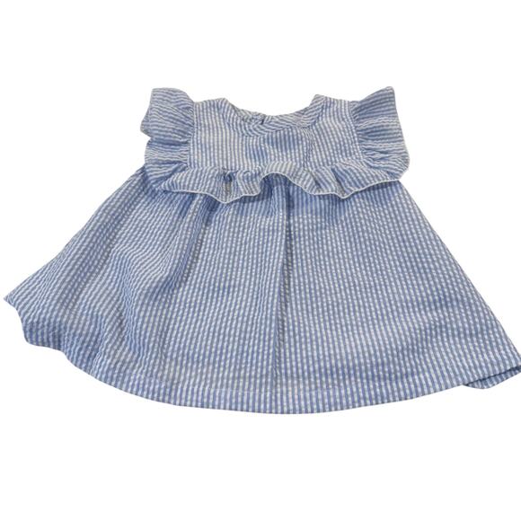 BADGLEY MISCHKA STUDIO Other - Badgley Mischka Baby Girl 6-9M Blue and White Blouse